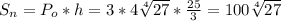 S_n=P_o*h=3*4 \sqrt[4]{27} * \frac{25}{3} =100 \sqrt[4]{27}