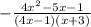 - \frac{4x^2-5x-1}{(4x-1)(x+3)}