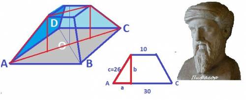 Длина бокового ребра четырехугольной усеченной пирамиды равна 26 см .найдите высоту усеченной пирами