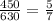 \frac{450}{630} =\frac{5}{7}