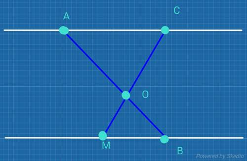 А1. отрезки ав и см пересекаются в точке о так, что ас || вм. найдите длину отрезка см, если ао=12