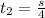 t_{2} = \frac{s}{4}