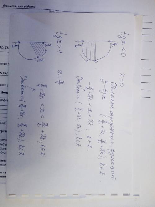 Как решить неравенства за 9 класс: ctgx< 1/√3; ctgx< =√3; ctgx< -√3; tgx> -1/√3; .