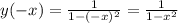 y(-x) = \frac{1}{1- (-x)^{2}} = \frac{1}{1- x^{2}}