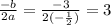 \frac{-b}{2a} = \frac{-3}{2 (-\frac{1}{2} )}=3