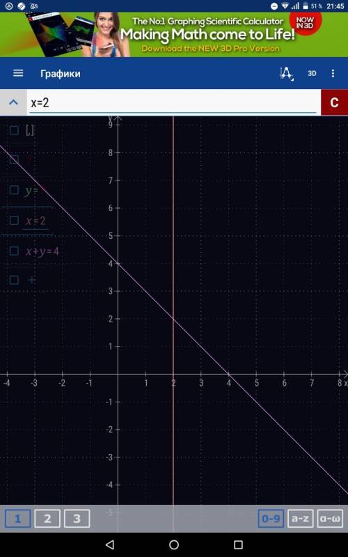 Решить систему уравнений {x+y=4 {x=2