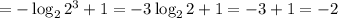 =-\log_22^3+1=-3\log_22+1=-3+1=-2