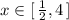 x\in [\, \frac{1}{2},4\, ]