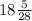 18 \frac{5}{28}