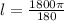 l = \frac{1800\pi}{180}