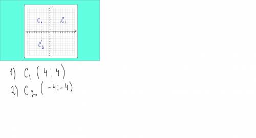 На координатной плоскости даны точки а(2,5)в(-3,2)с(-4,4) найдите точки ,симметричные данным точкам,