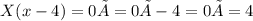 X(x-4)=0 ×=0 ×-4=0 ×=4