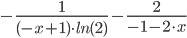 Найдите уравнение касательной к графику функции y(x)=ln(-1-2x)+(1-x) в точке с абсциссой =-1