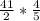 \frac{41}{2} * \frac{4}{5}