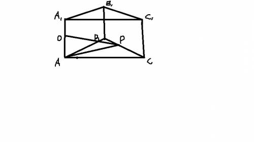 Вправильной треугольной призме abca1b1c1 боковое ребро в два раза больше ребра основания. точки o и