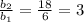 \frac{b_2}{b_1} = \frac{18}{6}= 3