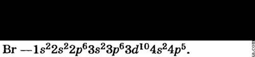 Электронная конфигурация атома брона ,,