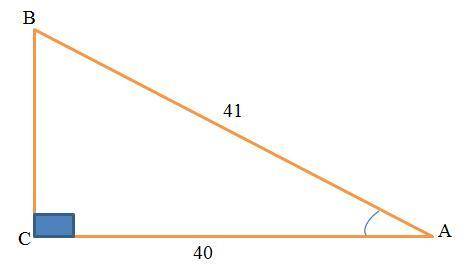 Впрямоугольном треугольнике авс катет ас=40 и гипотенуза ав=41. найдите sin a,cosa,tga