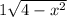 1 \sqrt{4-x^2}