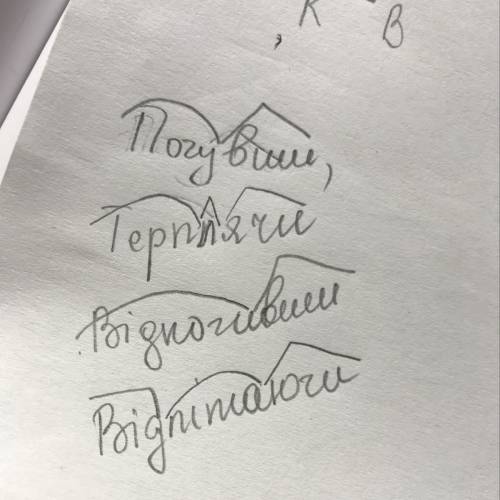 Зробіть розбір дієприслівників за будовою: почувши терплячи відпочивши назвавши відлітаючи