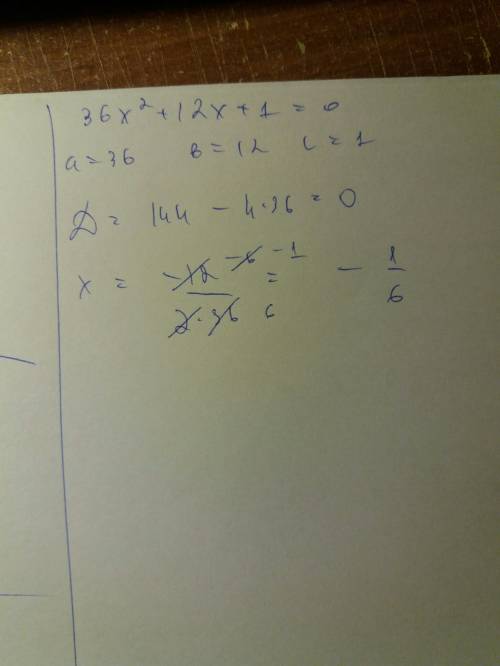 Решить квадратное уравнение (436-437) 1. 9x^2-6x+1=0. 2. 16x^2-8x+1=0 3. 49x^2+28x+4=0. 4. 36x^2+12x