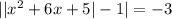 ||x^2+6x+5|-1|=-3