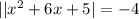 ||x^2+6x+5|=-4