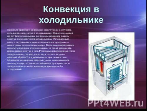 Нужно сообщение на тему конвекция воздуха в холодильнике.