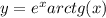 y=e^x arctg(x)