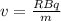 v= \frac{RBq}{m}