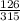 \frac{126}{315}