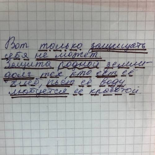 Вот только защищать сама себя не может. защита родной земли - долг тех, кто ест ёё хлеб, пьёт ёё вод