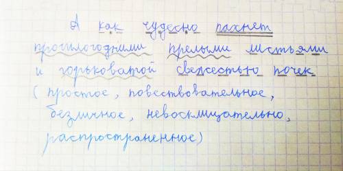 Акак чудесно пахнет прелыми листьями и горьковатой свежестью почек! синтаксический разбор