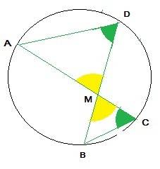 Точки abcd принадлежат одной окружности причем в точке m пересекающие в одной окружности. докажите ч
