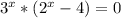 3^x*(2^x-4)=0