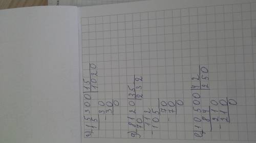 Выполните деление столбиком. а)512: 0,16,, б) 198: 0,036, в)12,25: 0,005,, г)15ц,3: 0,015,, д)81,2: