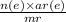 \frac{n(e) \times ar(e)}{mr}