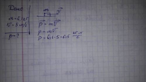 Тележка массой 100 г движется равномерно по горизонтальной поверхности со скоростью 5м/с.чему равен