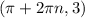 ( \pi +2 \pi n, 3)