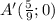 A'( \frac{5}{9};0)