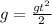 g = \frac{gt^{2}}{2}