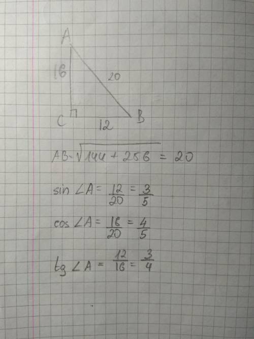 Втреугольнике abc угол c равен 90 стороны bc и ad равны соответственно 12 и 16. а) найдите синус а б
