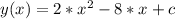 y(x)=2*x^2-8*x+c