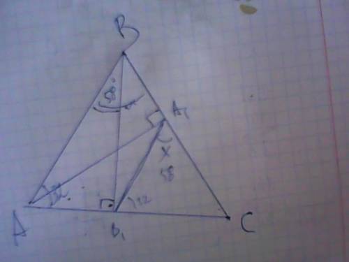 Востроугольном треугольника abc провели высоты aa1 и bb1. найдите уголca1b1, если угол bac=32