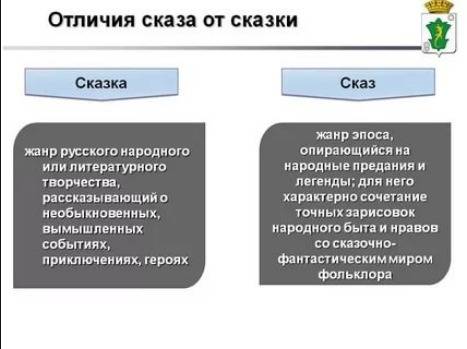 Отличие сказки от сказа бажова примеры