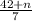 \frac{42+n}{7}