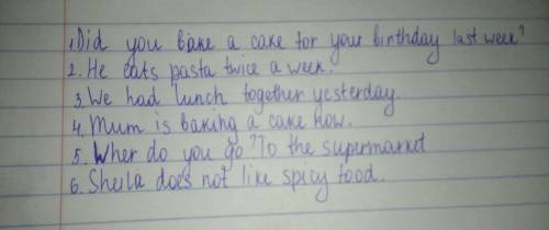 Put the verbd in brackets in the present simple,present continuous or past simple. 1 /bake) a cake f