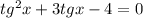 tg^2x+3tgx-4=0