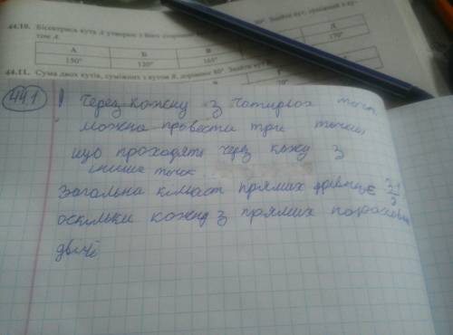 Дано чотири точки, жодні три з яких не лежать на одній прямій. через кожні дві точки проведено пряму