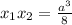 x_1x_2= \frac{a^3}{8}